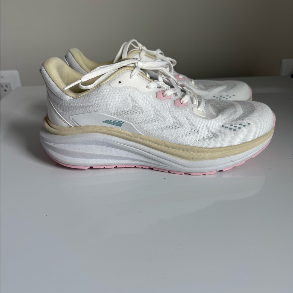 Avia Women's White and Cream Athletic Shoes